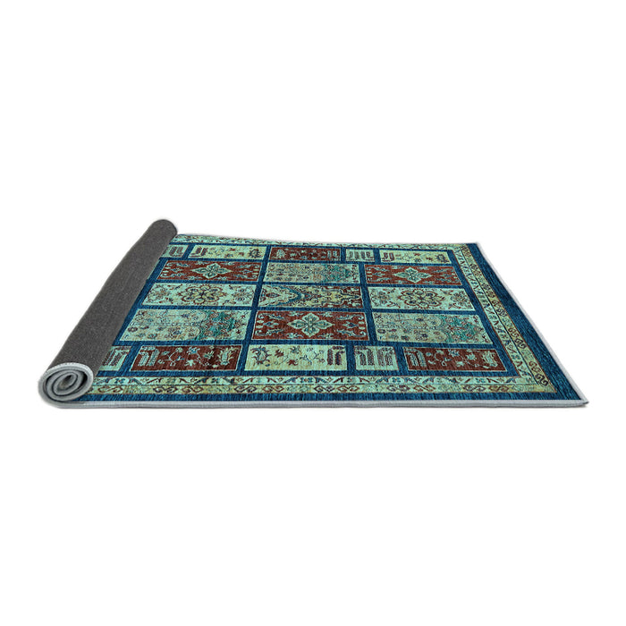 Sideview of Abstract Light Blue Modern Rug, abs731lblu