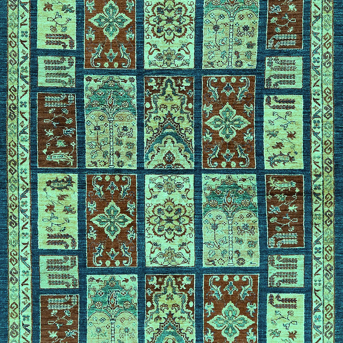 Machine Washable Abstract Turquoise Modern Area Rugs, wshabs731turq