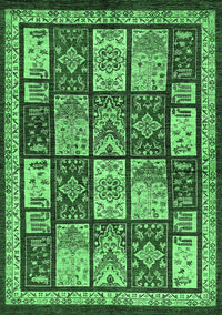 Abstract Emerald Green Modern Rug, abs731emgrn