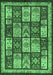 Abstract Emerald Green Modern Rug, abs731emgrn