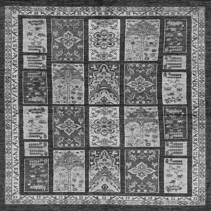 Square Machine Washable Abstract Gray Modern Rug, wshabs731gry