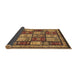 Sideview of Abstract Brown Modern Rug, abs731brn