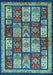 Machine Washable Abstract Light Blue Modern Rug, wshabs731lblu