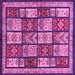 Square Abstract Pink Modern Rug, abs731pnk