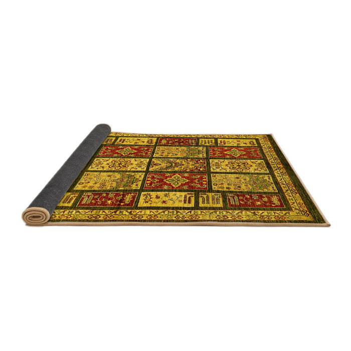 Sideview of Abstract Yellow Modern Rug, abs731yw