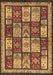 Machine Washable Abstract Brown Modern Rug, wshabs731brn