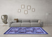 Machine Washable Abstract Blue Modern Rug in a Living Room, wshabs731blu