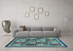 Machine Washable Abstract Light Blue Modern Rug in a Living Room, wshabs731lblu