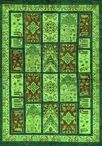 Abstract Green Modern Rug, abs731grn