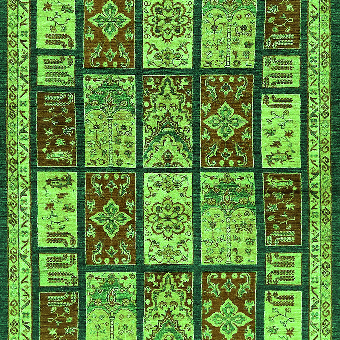 Abstract Green Modern Rug, abs731grn
