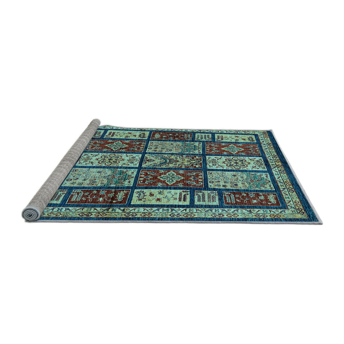 Sideview of Machine Washable Abstract Light Blue Modern Rug, wshabs731lblu