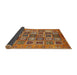 Sideview of Abstract Orange Modern Rug, abs732