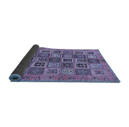Sideview of Abstract Blue Modern Rug, abs732blu