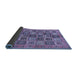 Sideview of Abstract Blue Modern Rug, abs732blu