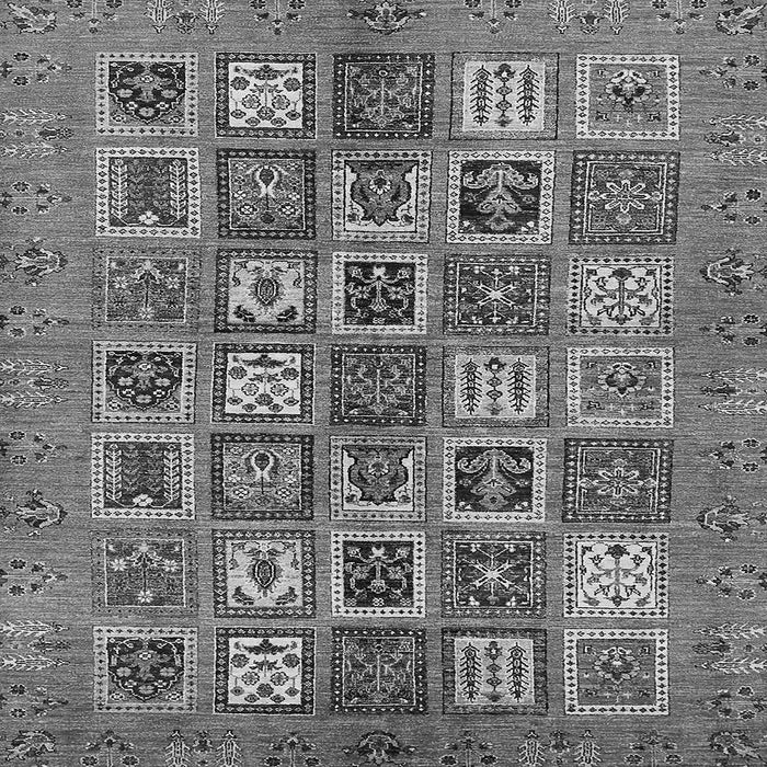 Square Abstract Gray Modern Rug, abs732gry