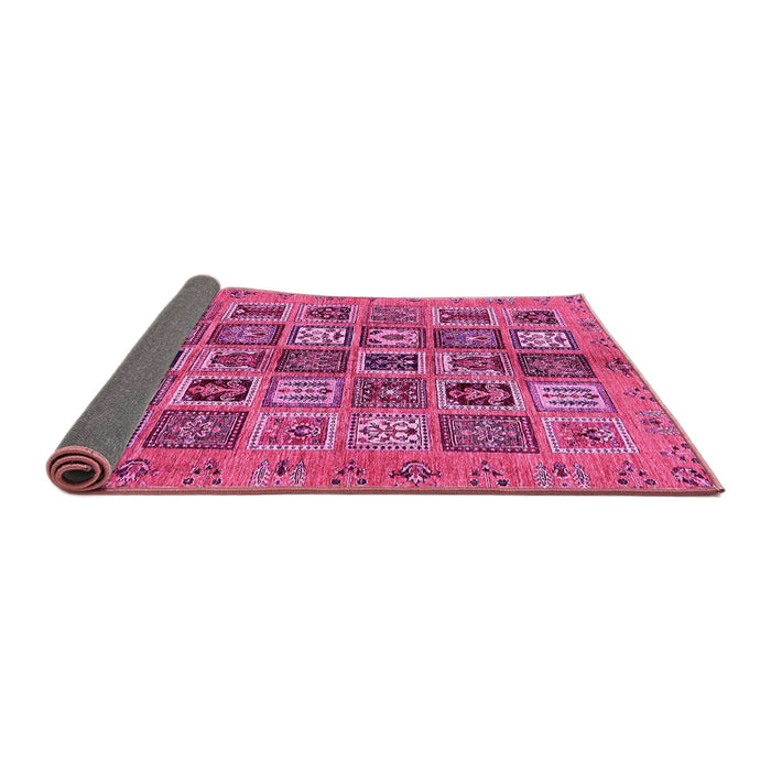 Sideview of Abstract Pink Modern Rug, abs732pnk
