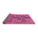 Sideview of Abstract Pink Modern Rug, abs732pnk