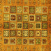 Square Abstract Yellow Modern Rug, abs732yw