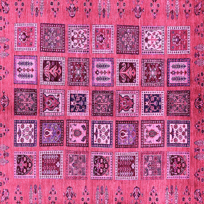 Square Abstract Pink Modern Rug, abs732pnk