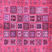 Square Abstract Pink Modern Rug, abs732pnk