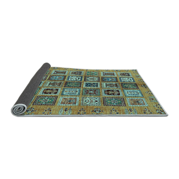 Sideview of Abstract Light Blue Modern Rug, abs732lblu