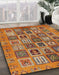 Abstract Orange Modern Rug in Family Room, abs732