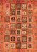 Machine Washable Abstract Orange Modern Area Rugs, wshabs732org