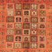 Square Abstract Orange Modern Rug, abs732org