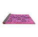 Sideview of Abstract Purple Modern Rug, abs732pur