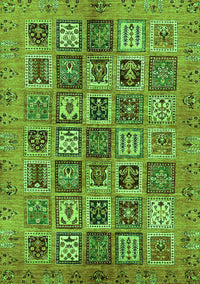 Abstract Green Modern Rug, abs732grn