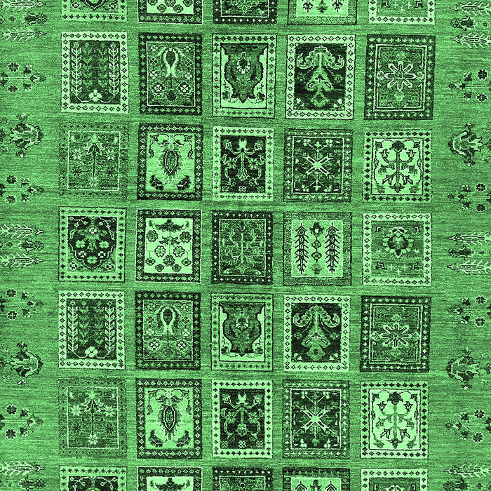 Machine Washable Abstract Emerald Green Modern Area Rugs, wshabs732emgrn