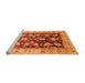 Sideview of Machine Washable Oriental Orange Traditional Area Rugs, wshabs733org