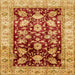 Square Machine Washable Abstract Red Rug, wshabs733