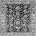 Square Machine Washable Oriental Gray Traditional Rug, wshabs733gry