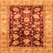 Square Oriental Orange Traditional Rug, abs733org