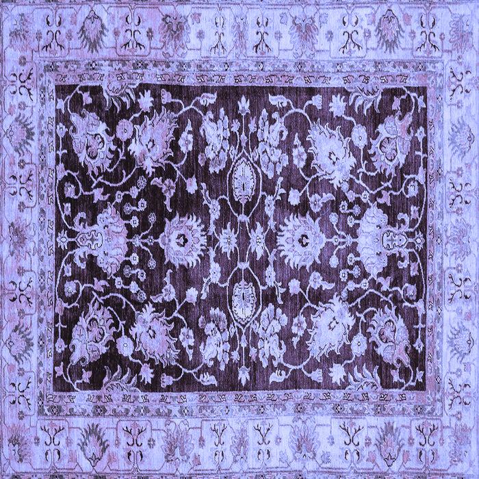 Square Oriental Blue Traditional Rug, abs733blu