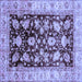 Square Oriental Blue Traditional Rug, abs733blu