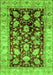 Machine Washable Oriental Green Traditional Area Rugs, wshabs733grn