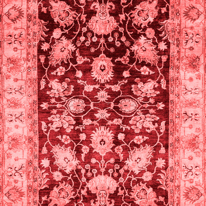 Machine Washable Oriental Red Traditional Rug, wshabs733red