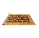 Sideview of Machine Washable Oriental Brown Traditional Rug, wshabs733brn