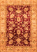 Machine Washable Oriental Orange Traditional Area Rugs, wshabs733org