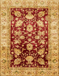 Machine Washable Abstract Red Rug, wshabs733