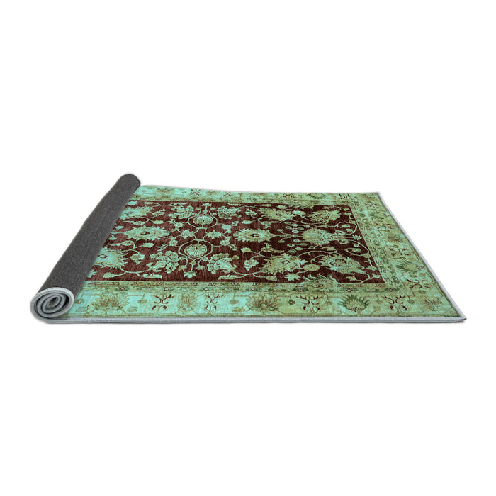 Sideview of Oriental Light Blue Traditional Rug, abs733lblu