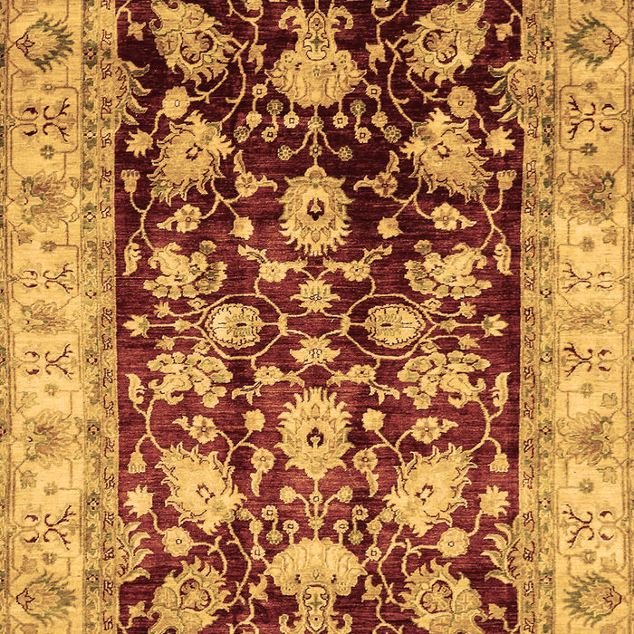 Machine Washable Oriental Brown Traditional Rug, wshabs733brn