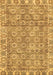 Machine Washable Oriental Brown Traditional Rug, wshabs734brn