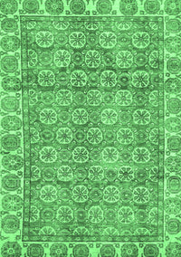 Oriental Emerald Green Traditional Rug, abs734emgrn