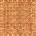 Square Oriental Orange Traditional Rug, abs734org