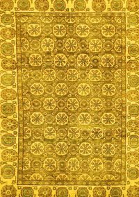 Oriental Yellow Traditional Rug, abs734yw