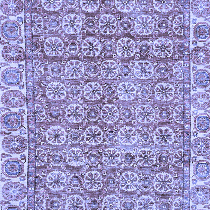 Machine Washable Oriental Blue Traditional Rug, wshabs734blu
