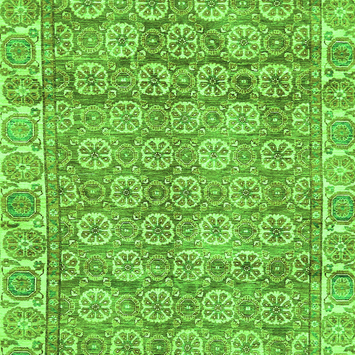 Machine Washable Oriental Green Traditional Area Rugs, wshabs734grn